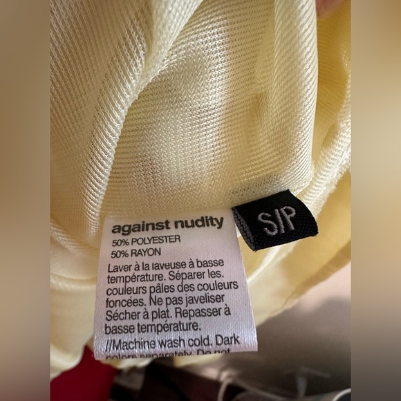 NWOT Against Nudity Flower Yellow Dress - Picture 3 of 4